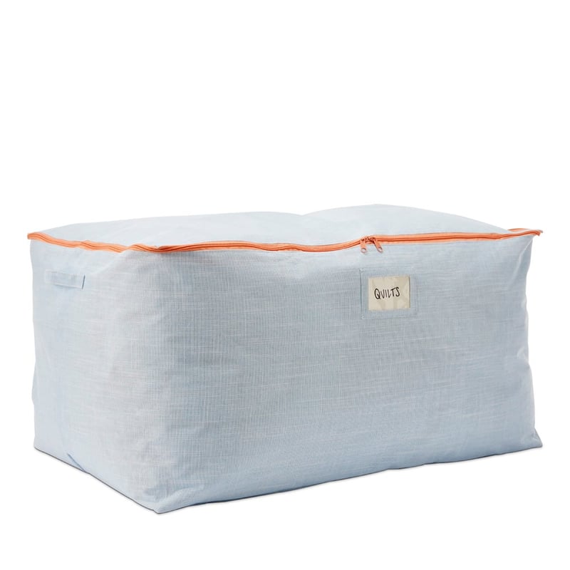 Chambray Blue & Orange Contrast Storage Bags