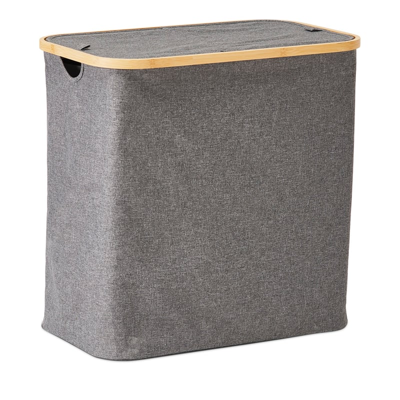 Remi Charcoal Divided Laundry Basket