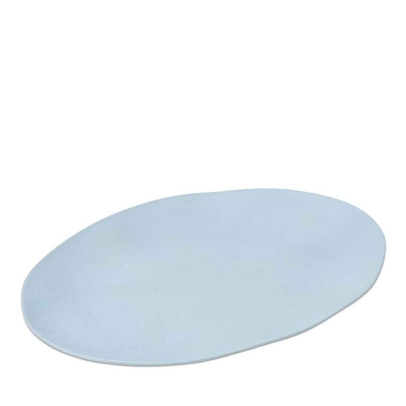Capri Blue Bamboo Oval Platter