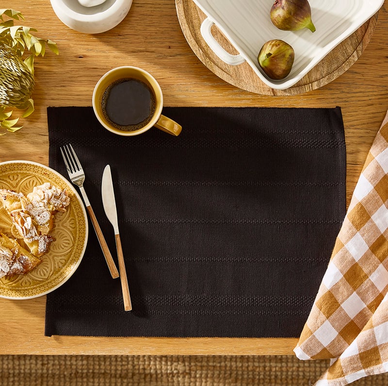 Ishana Black Placemat 2 Pack