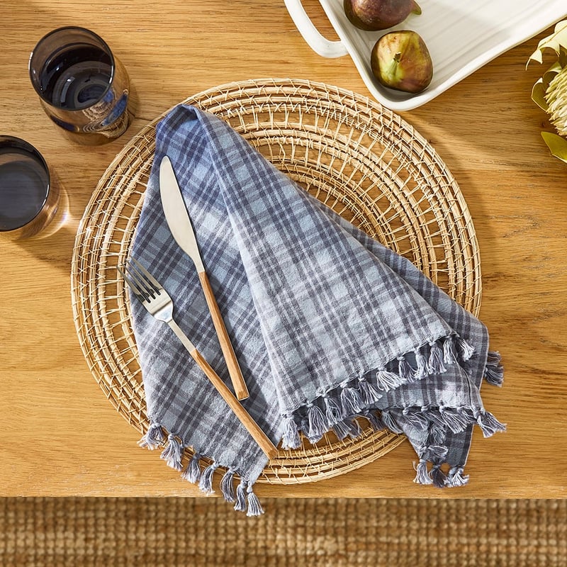 Windsor Blue Check Napkin 2 Pack