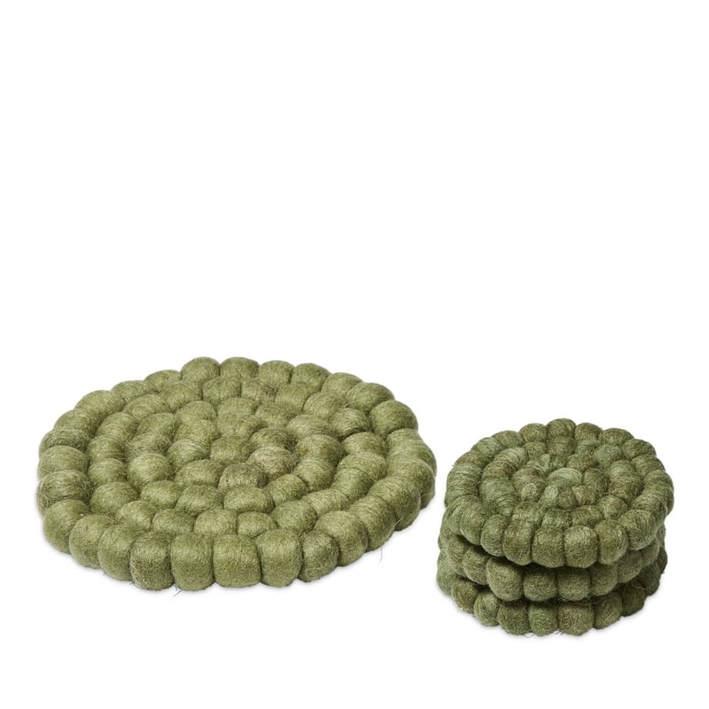 New Zealand Green Wool Trivet
