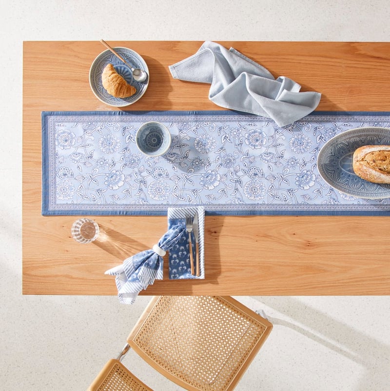 Miramar Stormy Blue Table Runner