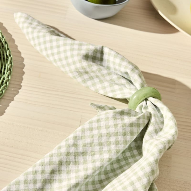 Carnival Green Napkin Rings Set of 2