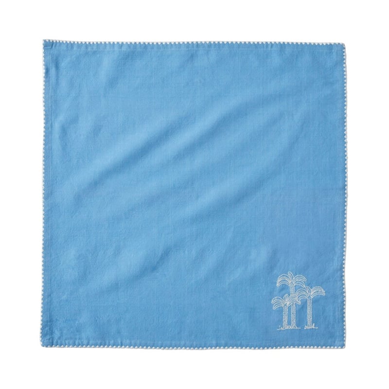 Mallorca Blue Palm Trees Napkins
