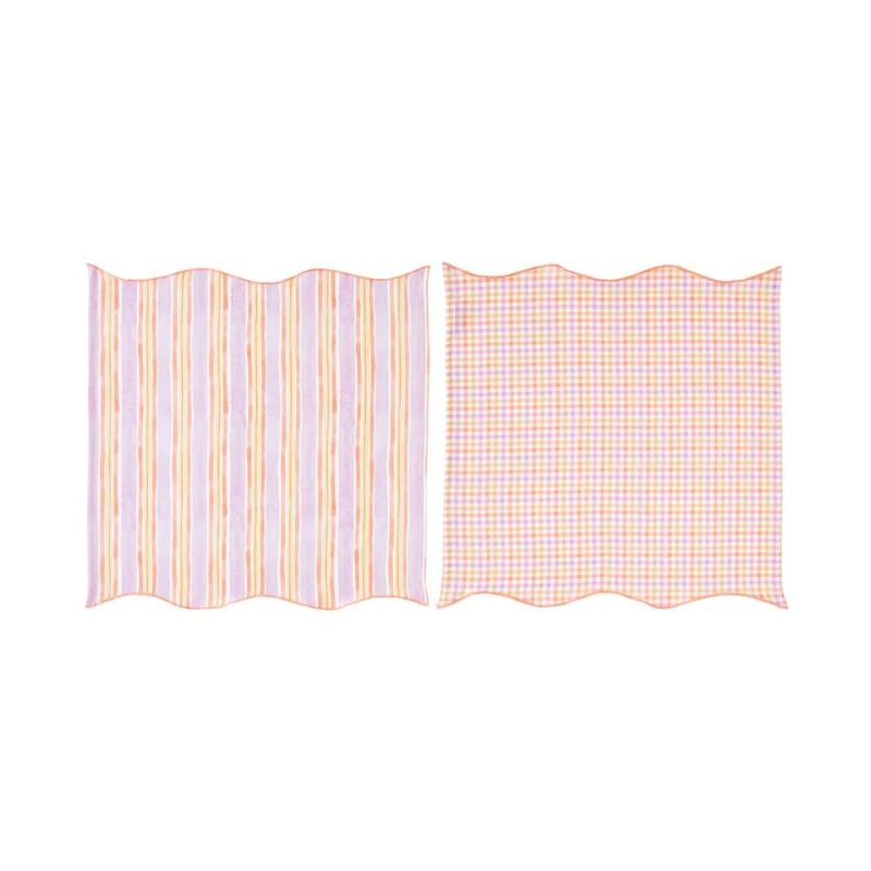 Summer Sorbet Gingham & Stripe Napkins 2 Pack