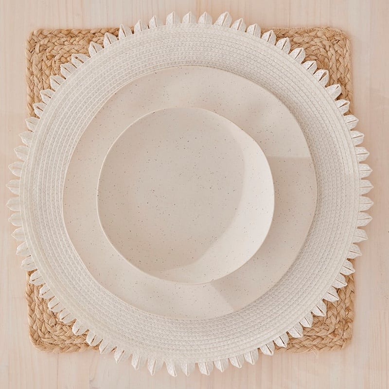 Jaipur White Placemat 2 Pack