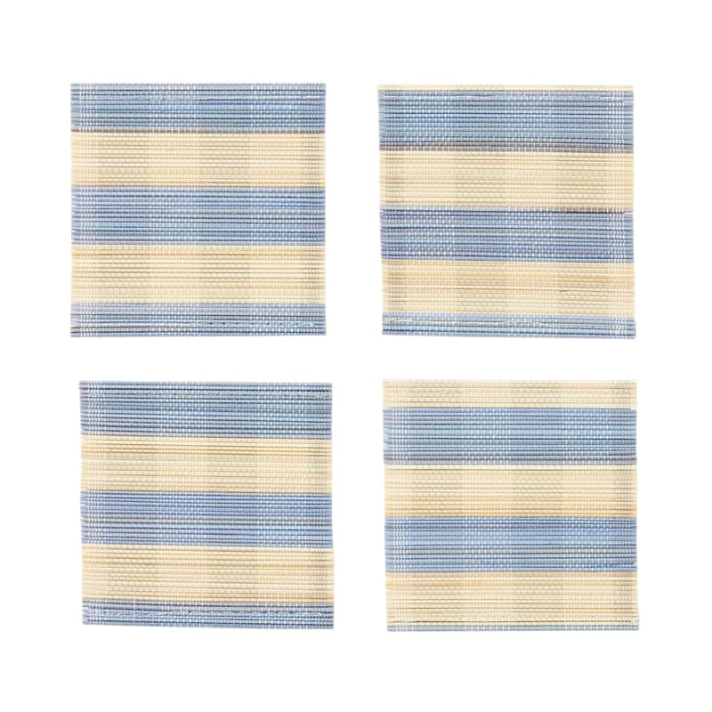 Brooklyn Blue Bamboo Coasters Pack of 4