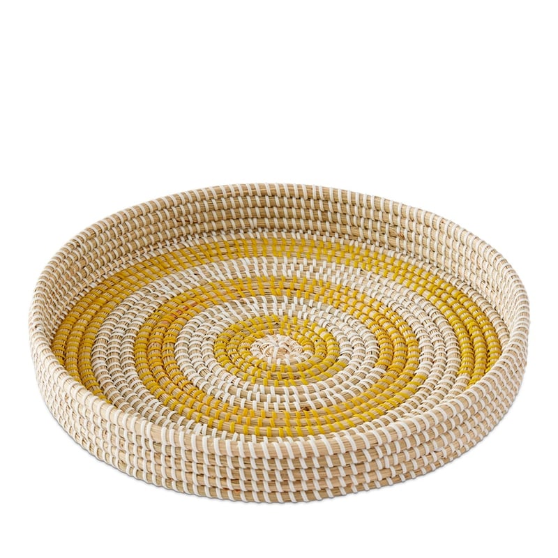 Bahama Yellow Spiral Round Tray