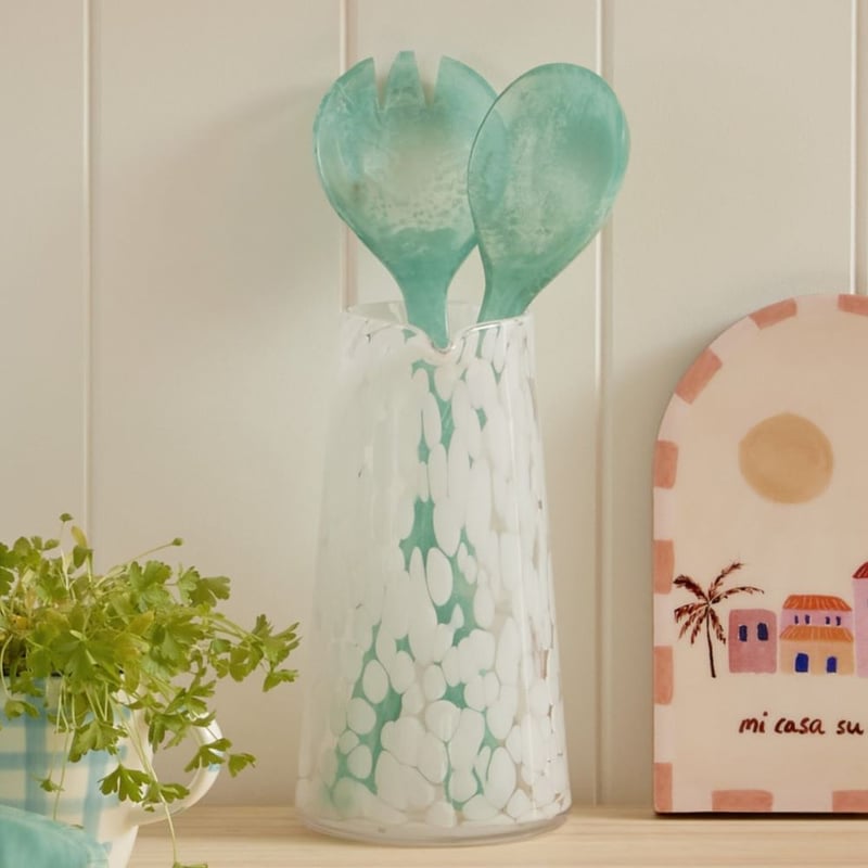 Calypso Mint Resin Salad Server Pack of 2