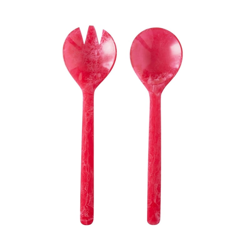 Calypso Raspberry Resin Salad Server Set of 2