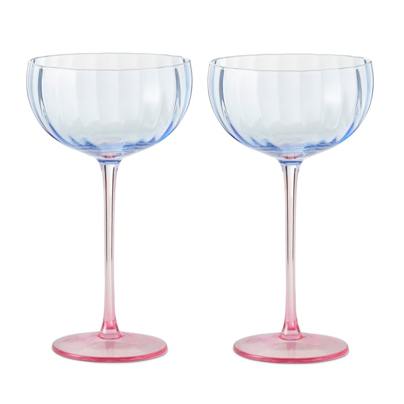 Bardot Blue & Pink Cocktail Glass Pack of 2