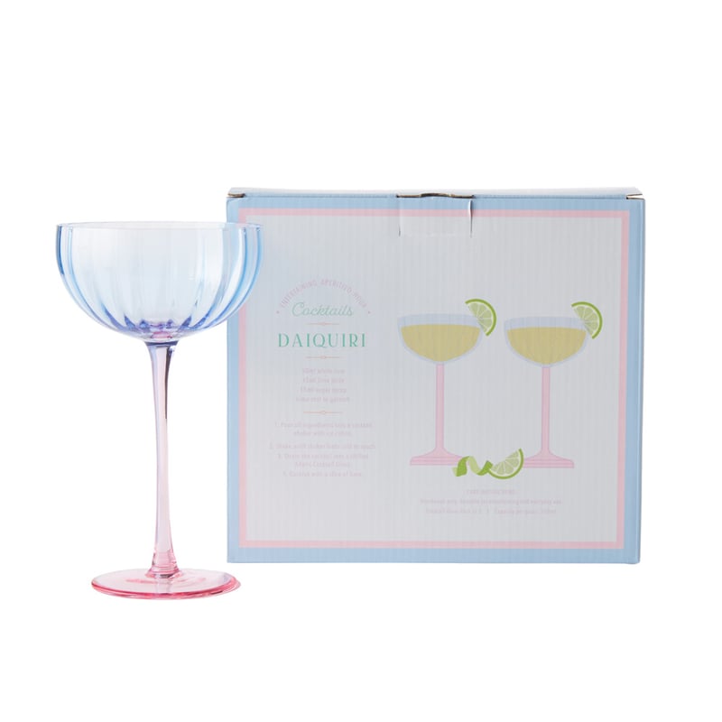 Bardot Blue & Pink Cocktail Glass Pack of 2