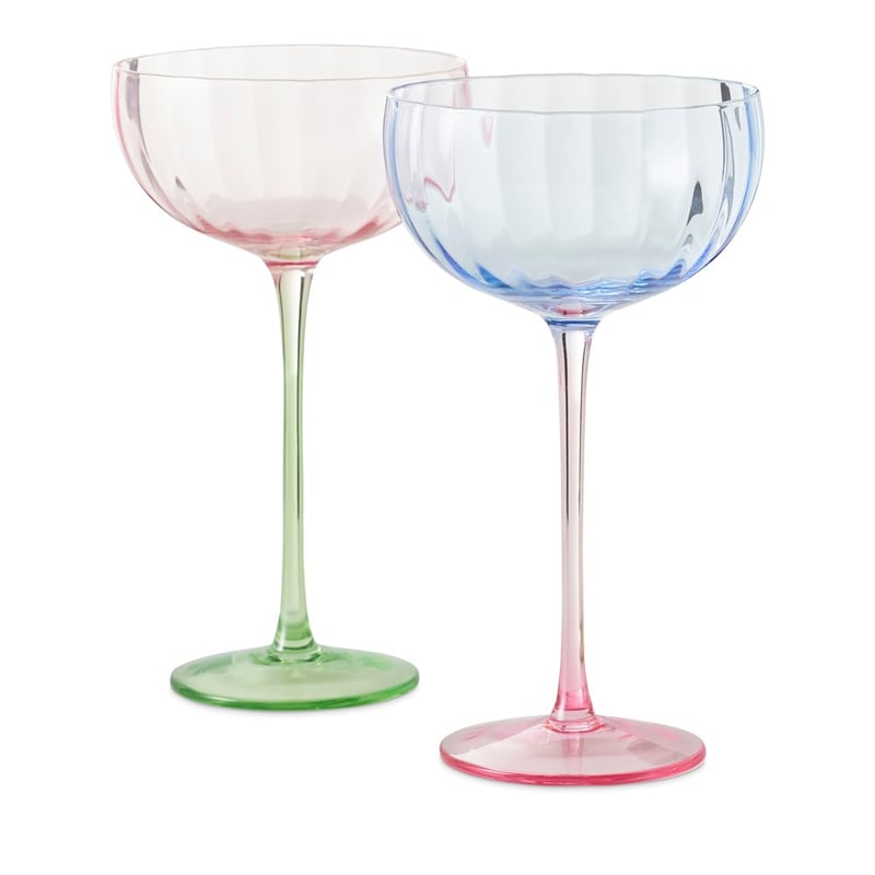 Bardot Blue & Pink Cocktail Glass Pack of 2