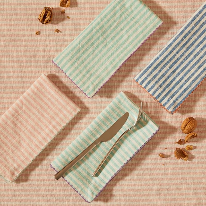 Seville Blue Stripe Napkins Set of 2