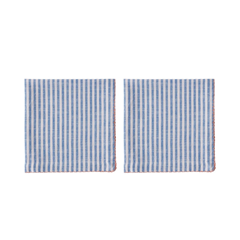 Seville Blue Stripe Napkins Set of 2
