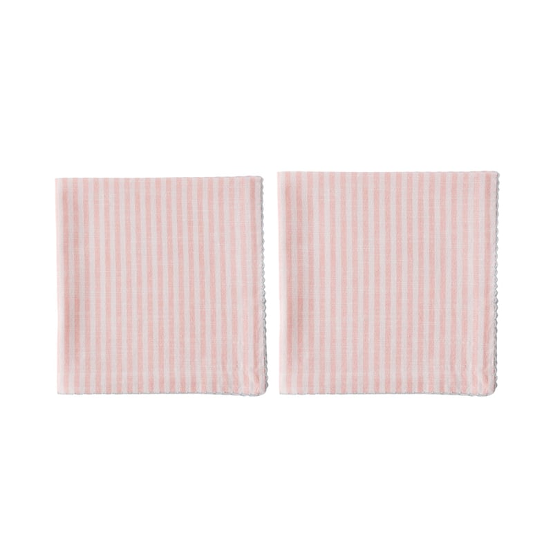 Seville Peach Stripe Napkins Set of 2