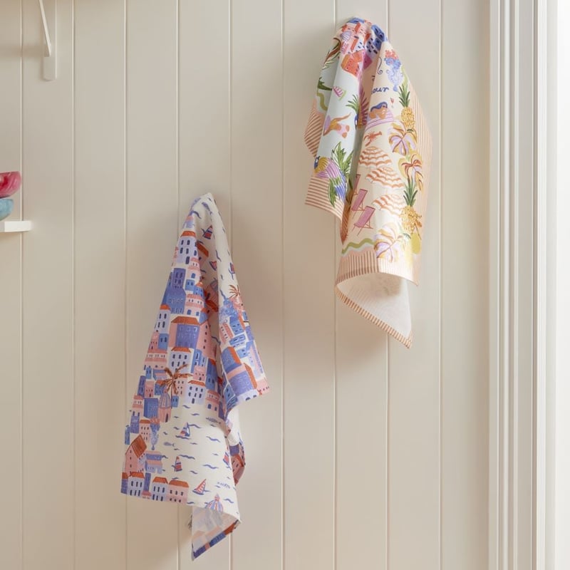 La Dolce Vita Multi Tea Towels Pack of 2
