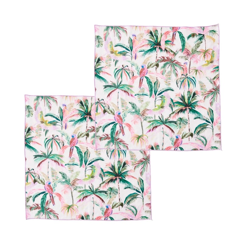 Rio Palm Green  Linen Napkins Pack of 2