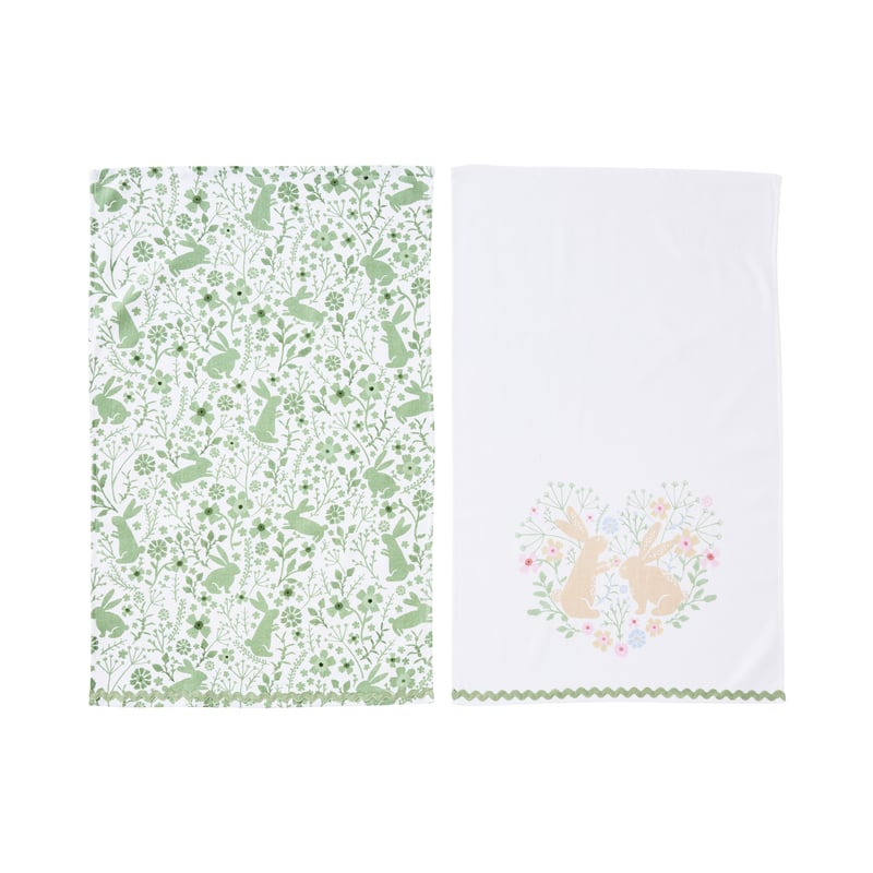 Easter Vintage Bunny Tea Towels 2 Pack