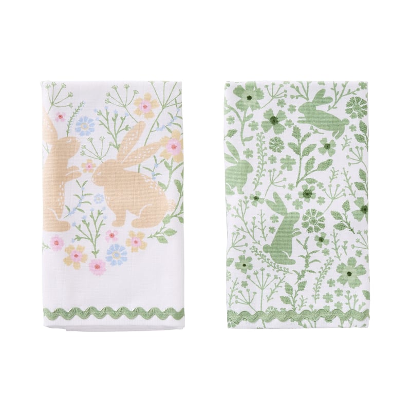 Easter Vintage Bunny Tea Towels 2 Pack