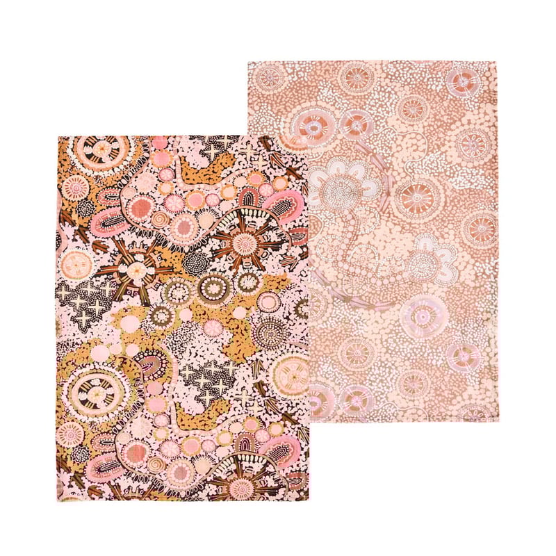 Cungelella Kalkatungu & Bilabila Tea Towels 2 Pack