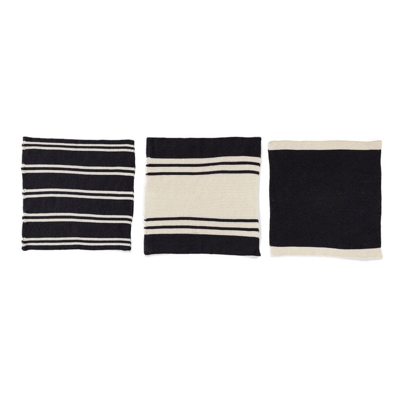 Harper Charcoal Bamboo Cotton Dishcloth Pack of 3
