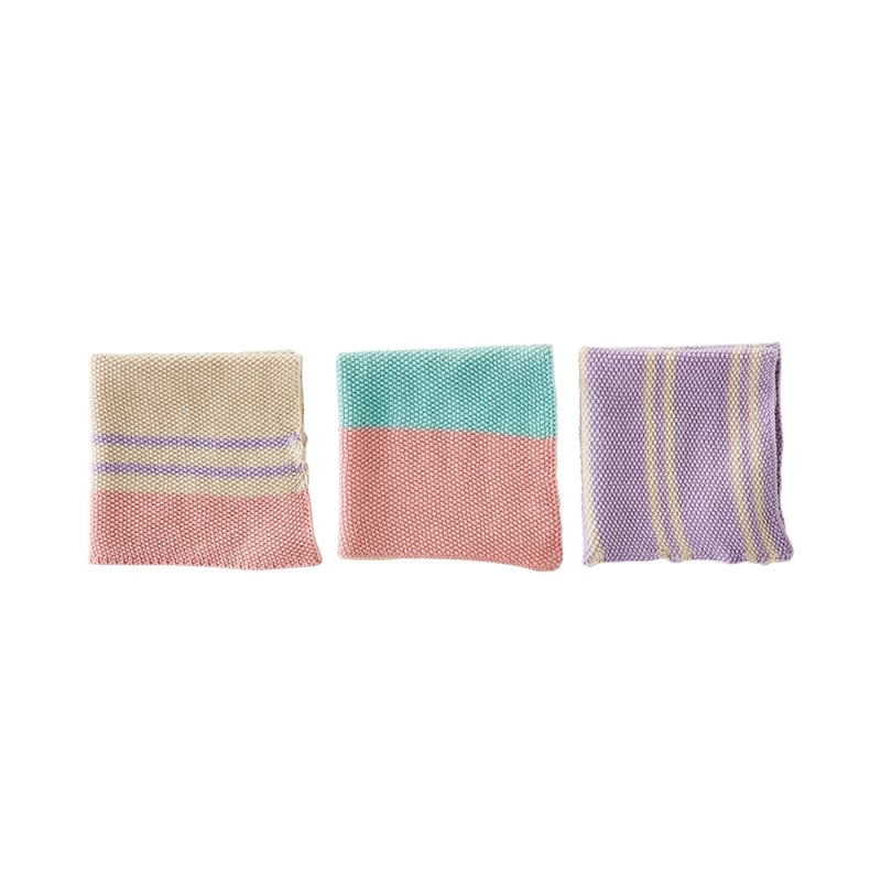 Harper Pastels Bamboo Cotton Dishcloth Pack of 3