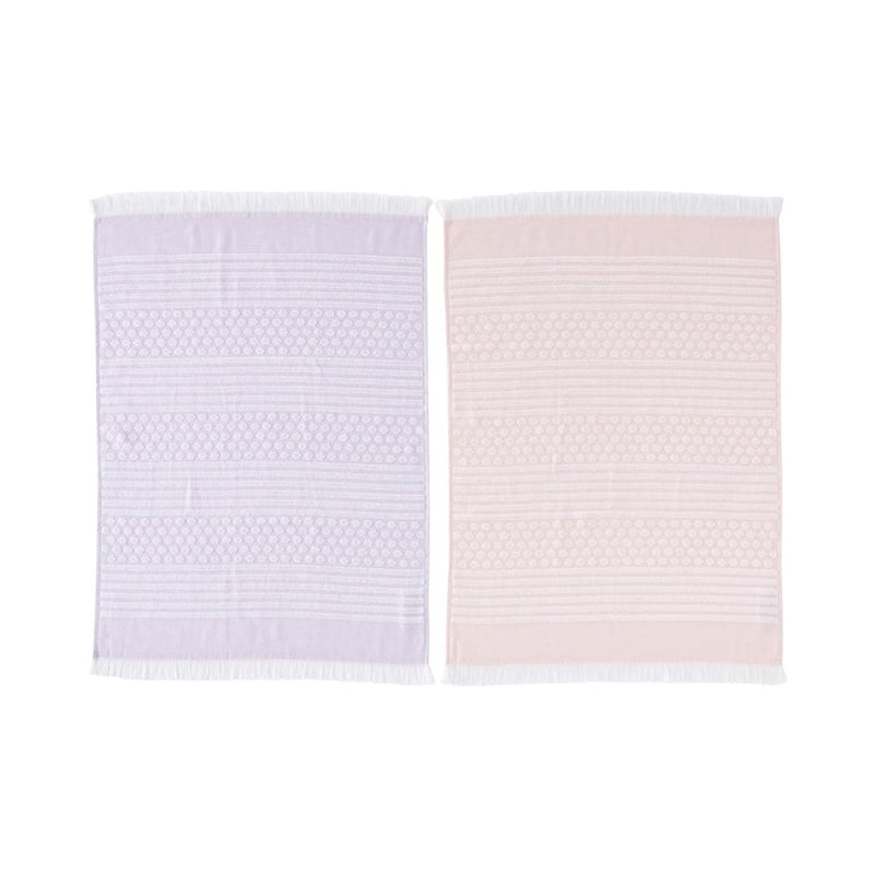 Vera Pink & Lilac Bamboo Cotton Tea Towels 2 Pack