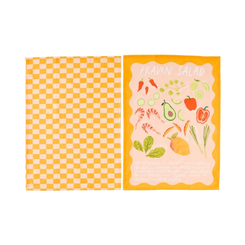 Recipe Prawn Salad Tea Towel