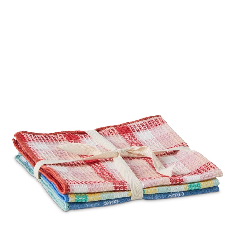 Archie Pink, Green & Blue Waffle Dishcloth