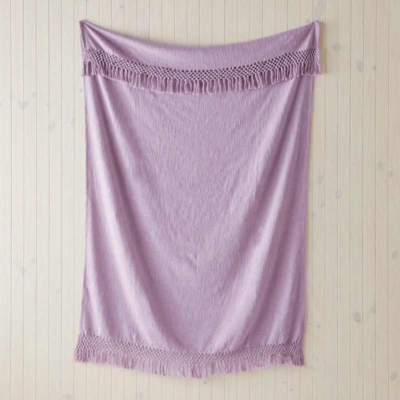 Macrame Lavender Knot Throw