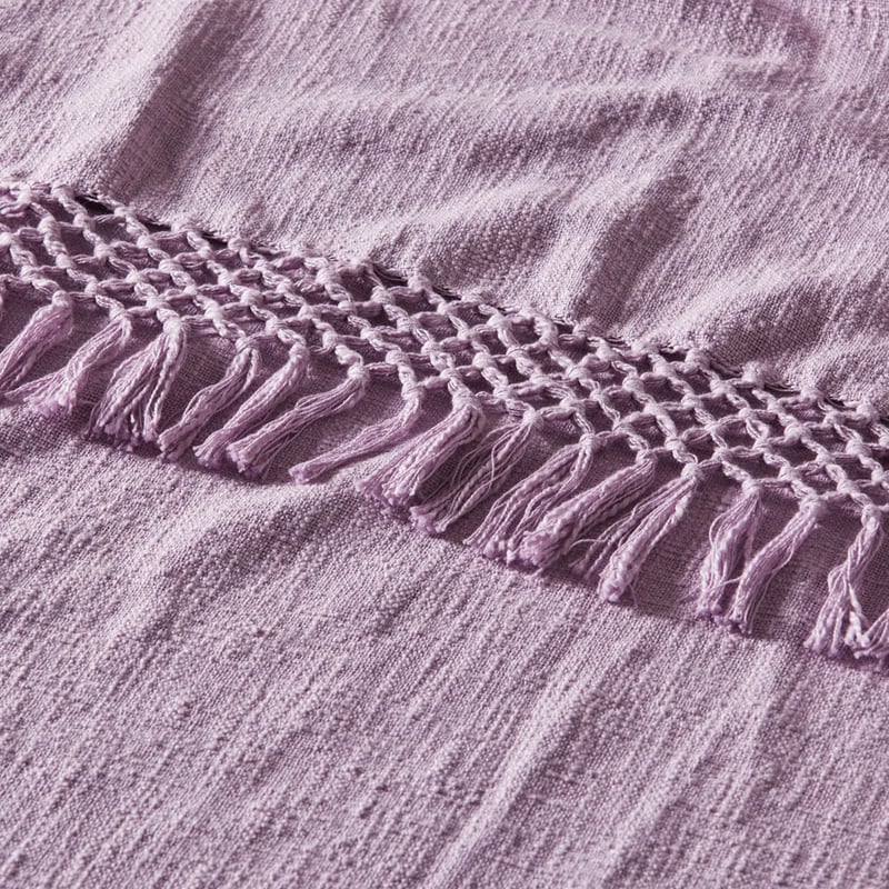 Macrame Lavender Knot Throw