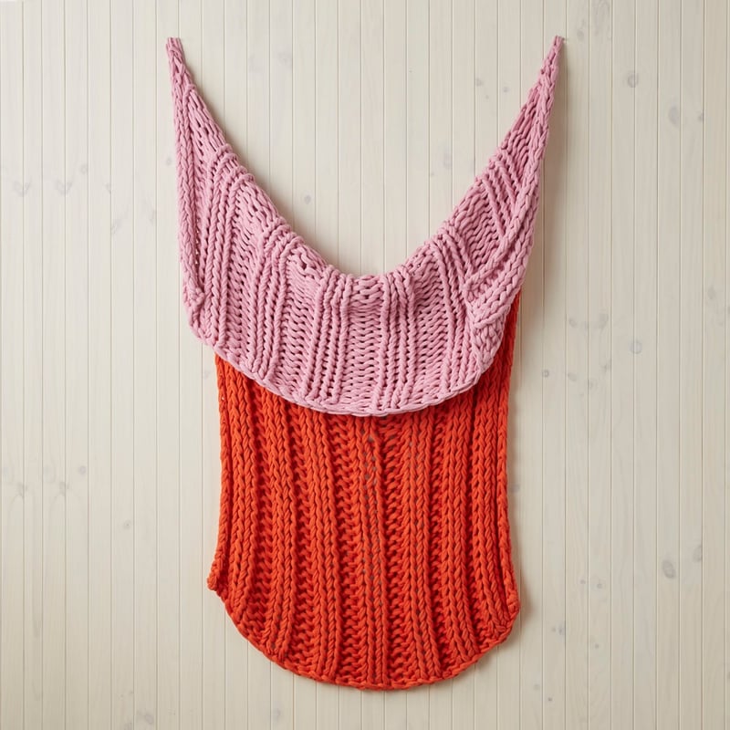 Newport Pink & Red Chunky Knit Throw
