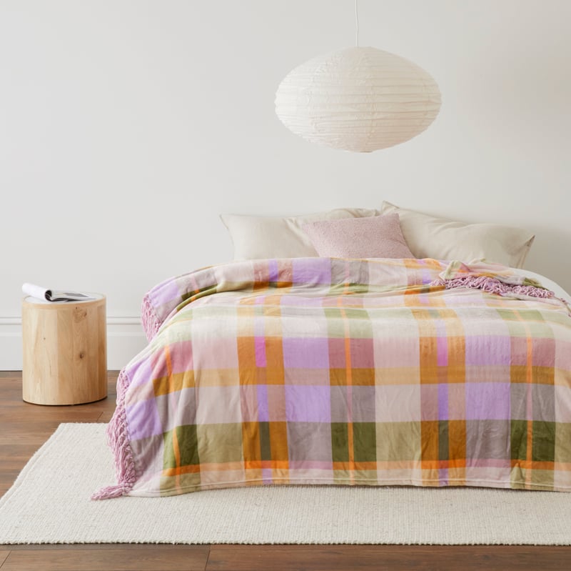 Supersoft Azure Check Blanket