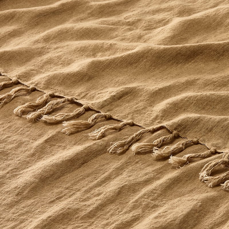Malmo Tobacco Linen Throw