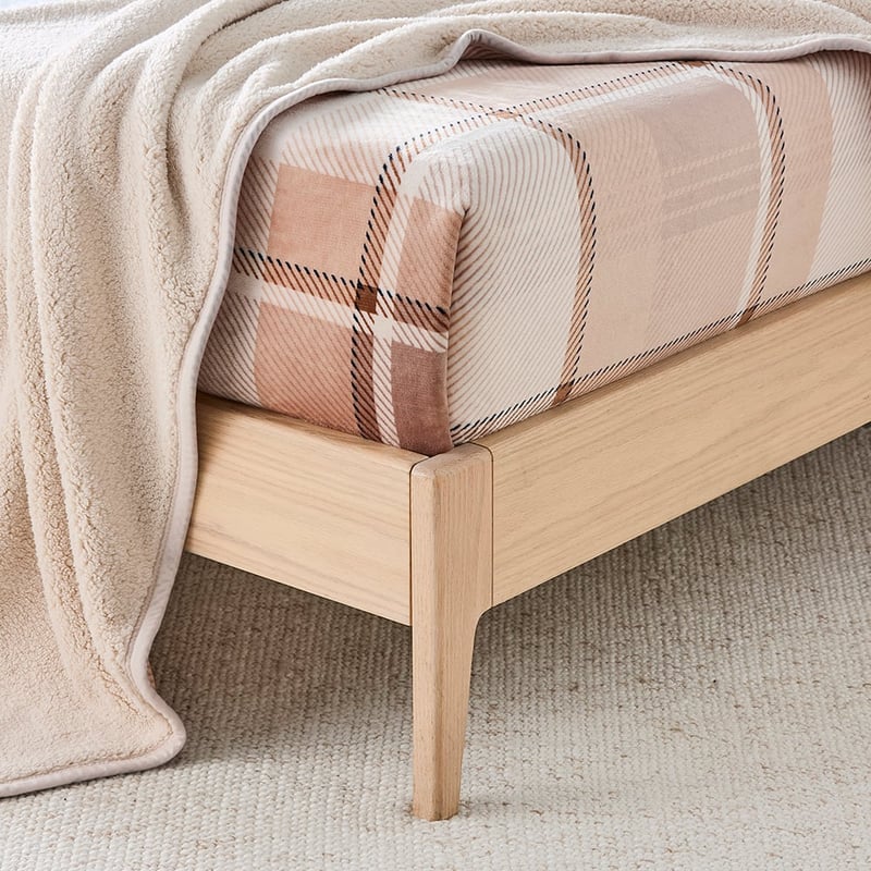 Sherpa Portabella Check Blanket