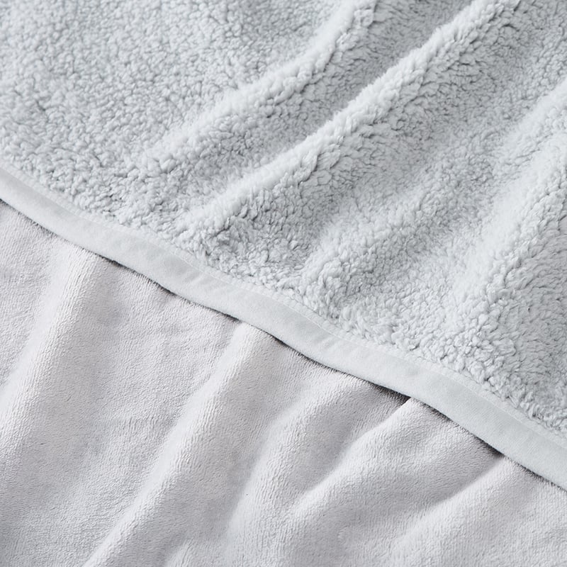 Sherpa Silver Blanket
