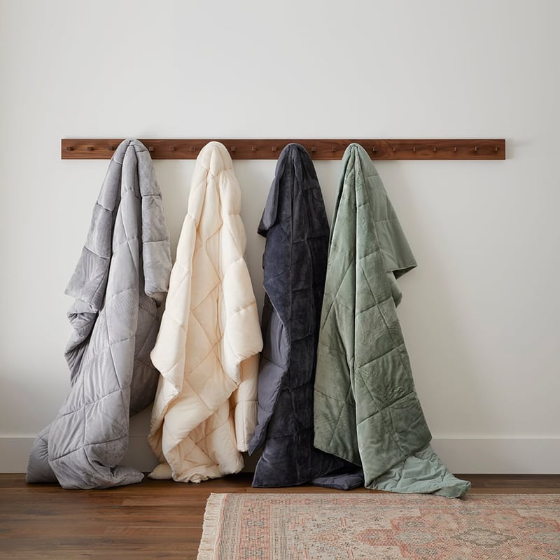 Plush Coal Quilted Blanket