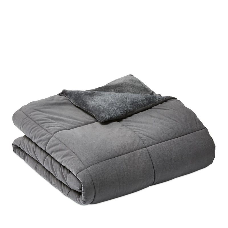 Plush Coal Quilted Blanket