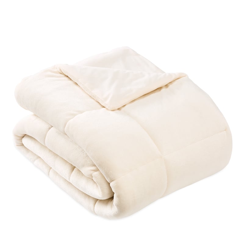 Plush Natural Quilted Blanket