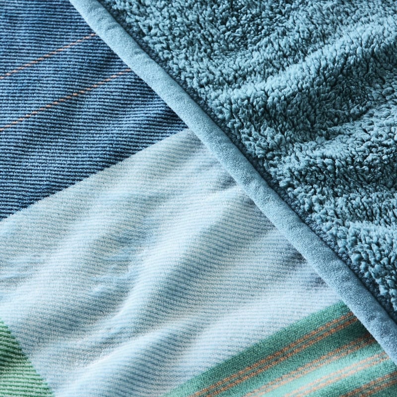 Sherpa Navy Oban Check Throw