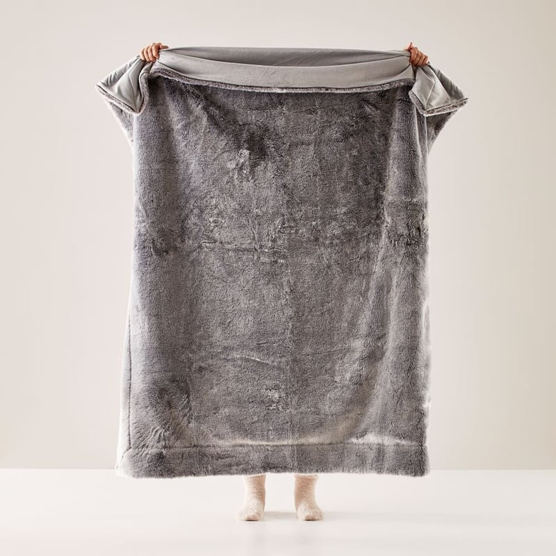 Montana Grey Wolf Fur Throw