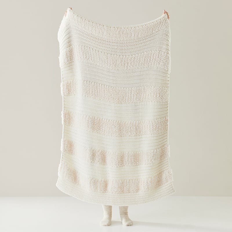 OLD CODE Kirby White Stripe Throw