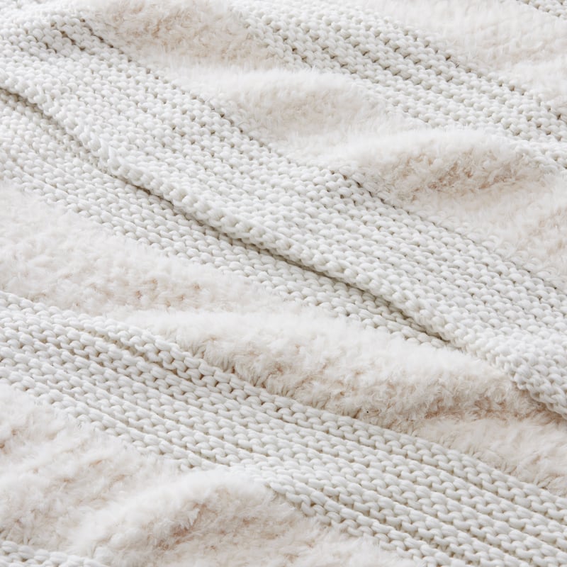 OLD CODE Kirby White Stripe Throw
