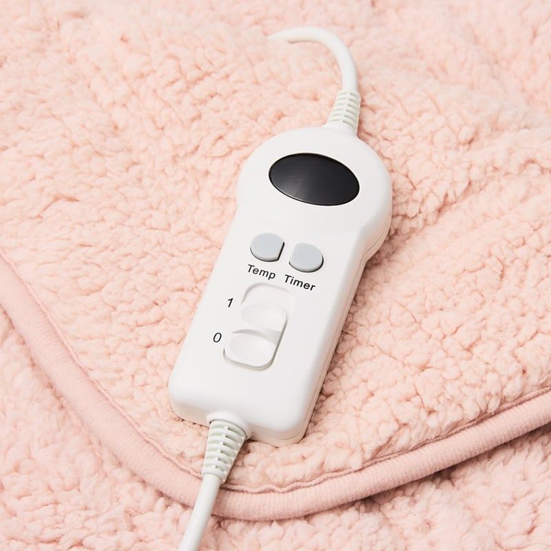 Sherpa Palest Pink Heated Blanket