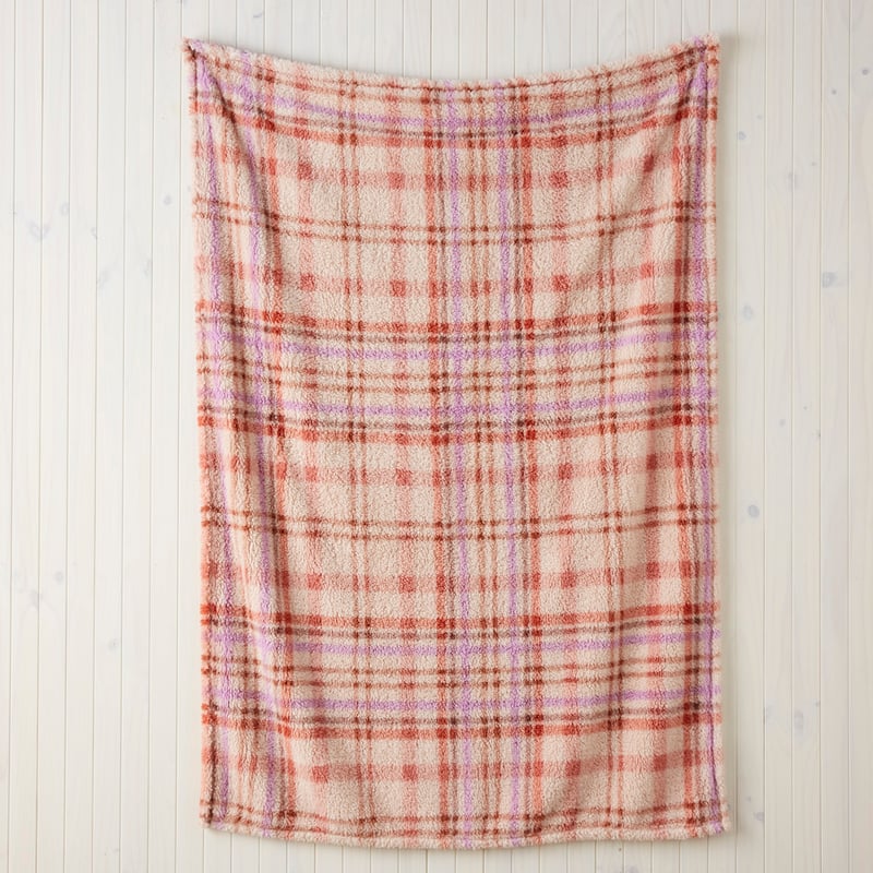 Cloud Sunset Check Throw