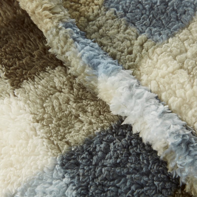 Cloud Green Check Blanket