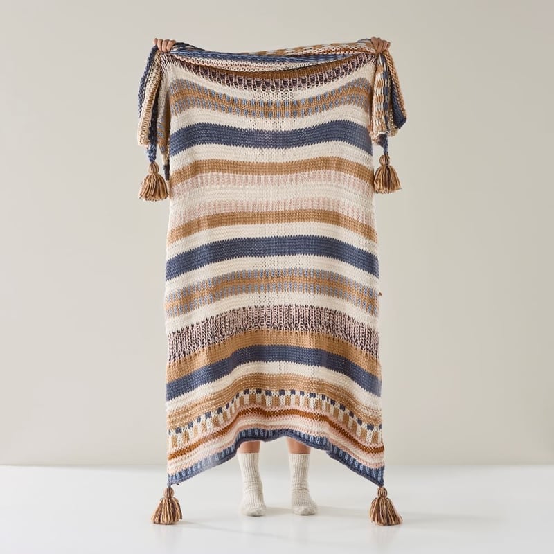 Nebraska Blue Throw