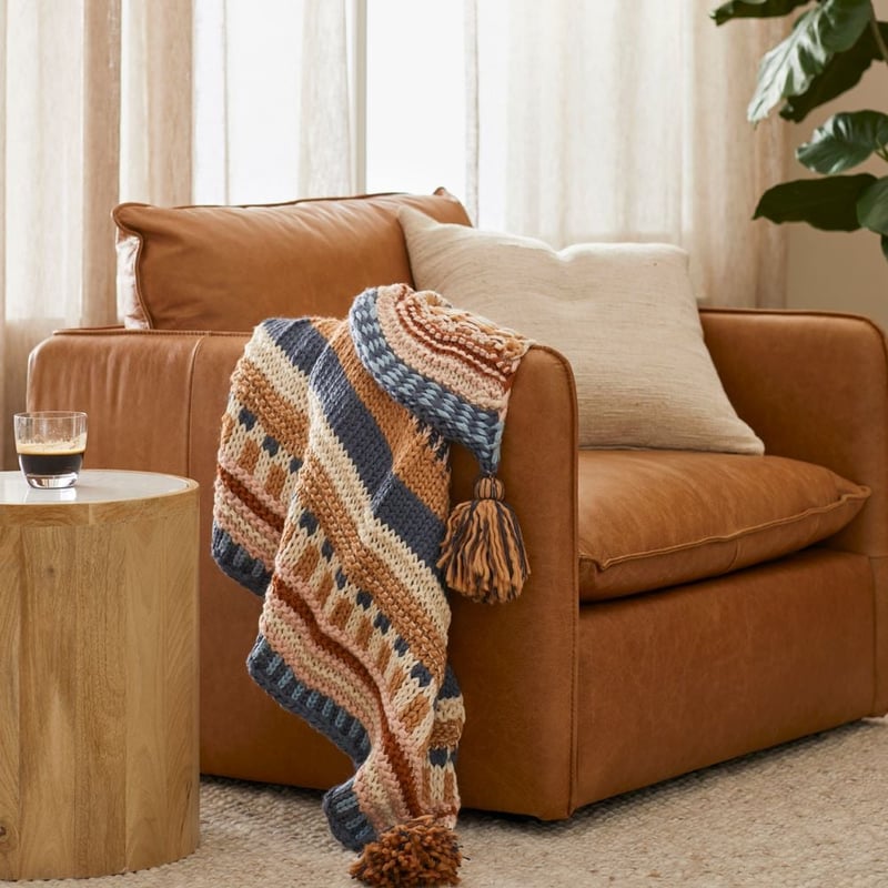 Nebraska Blue Throw